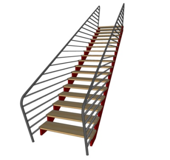 现代楼梯su模型