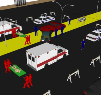 现代急救车su模型