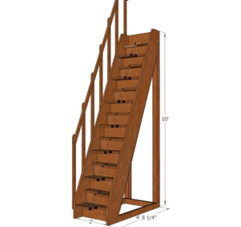 现代楼梯su模型