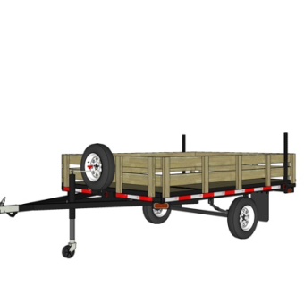 现代拖车su模型