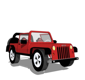 现代越野汽车su模型