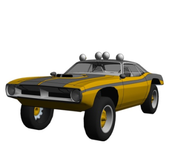 现代越野汽车su模型