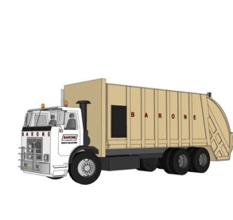 现代垃圾车su模型