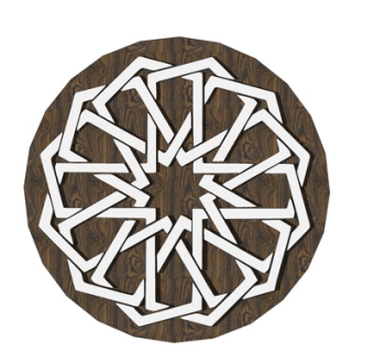 简欧木质雕花su模型