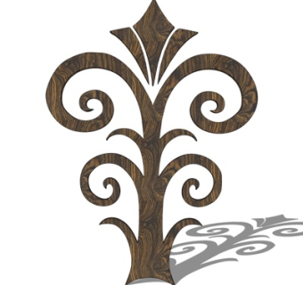 简欧木质雕花su模型