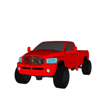 现代越野汽车su模型