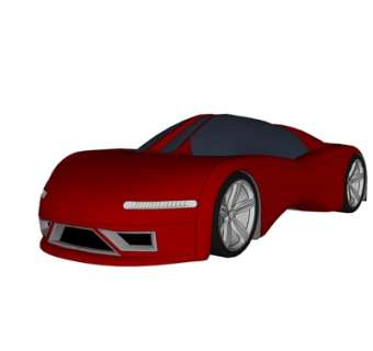 现代跑车su模型