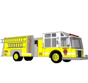 现代消防车su模型