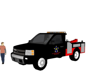 现代拖车su模型