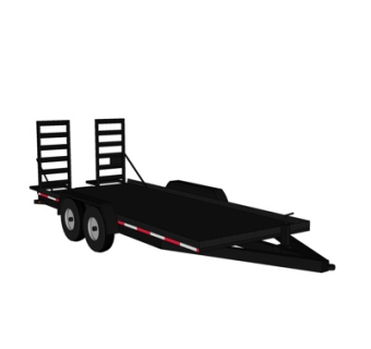 现代拖车板su模型