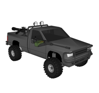 现代军用皮卡su模型