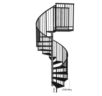 现代旋转楼梯su模型