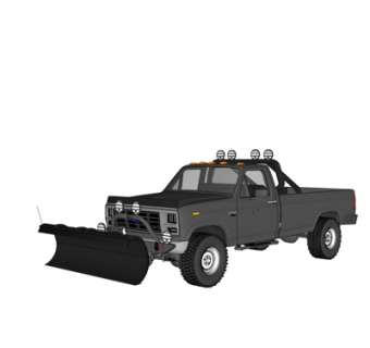 现代皮卡铲车su模型