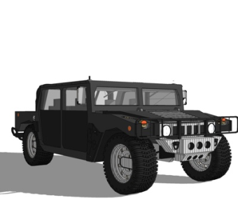 现代越野车su模型