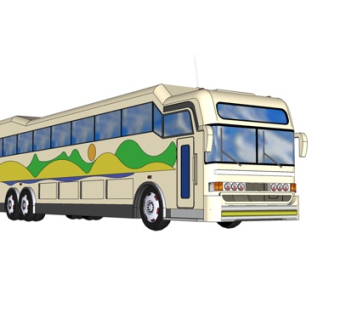 现代大型客车su模型