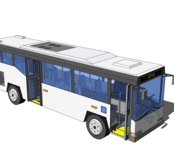 现代大型客车su模型
