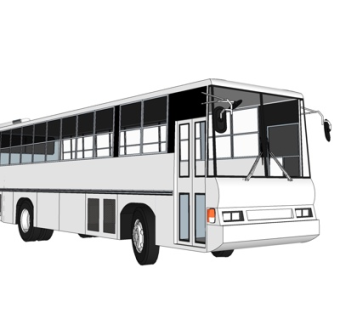 现代大型客车su模型