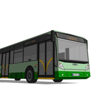现代大型客车su模型