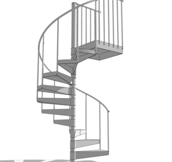 现代旋转楼梯su模型