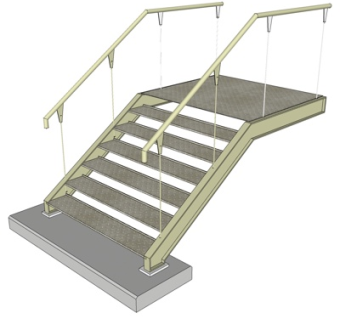现代楼梯su模型