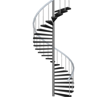 现代旋转楼梯su模型