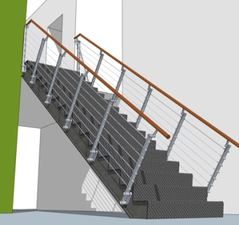 现代楼梯su模型