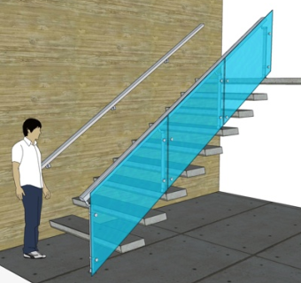 现代楼梯su模型