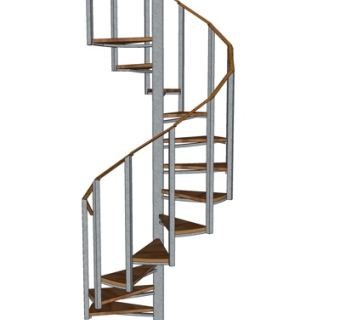 现代旋转楼梯su模型