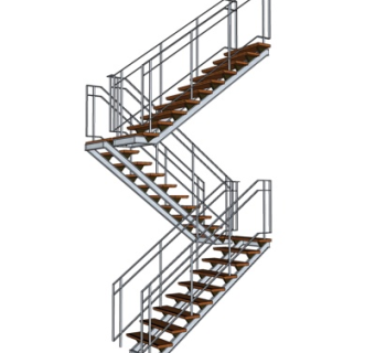现代楼梯su模型
