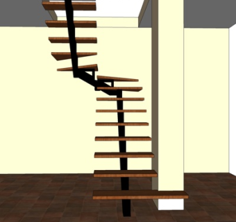 现代楼梯su模型