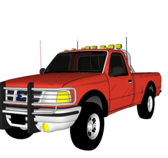 现代家用皮卡车su模型