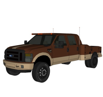 现代家用皮卡车su模型