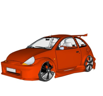 现代家用汽车su模型