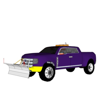 现代皮卡铲车su模型