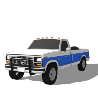 现代家用皮卡车su模型