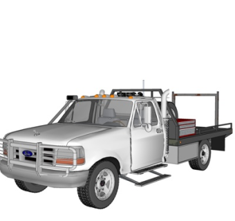 现代家用皮卡车su模型