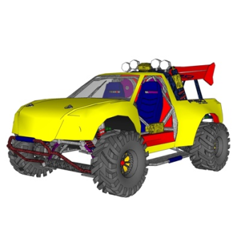 现代越野车su模型