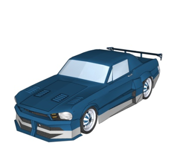 现代跑车su模型