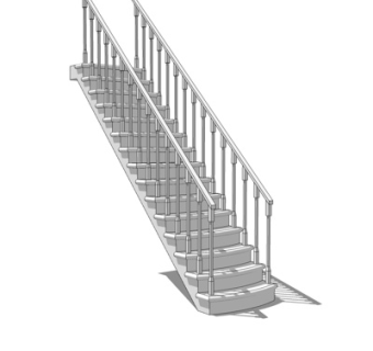 现代楼梯su模型