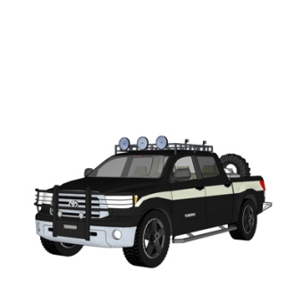 现代越野车su模型