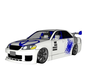 现代跑车su模型