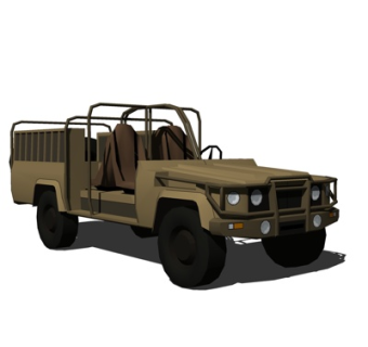 现代军用皮卡车su模型