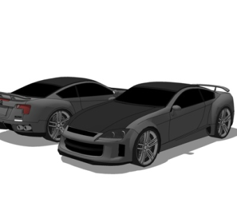 现代跑车su模型