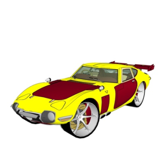 现代跑车su模型