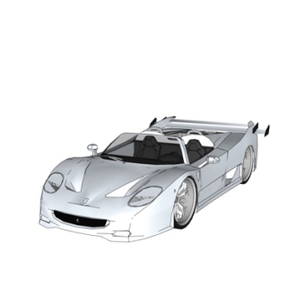 现代跑车su模型
