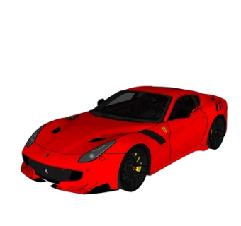 现代跑车su模型