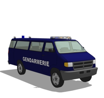 现代警车su模型