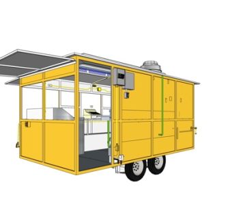 现代拖挂式房车su模型