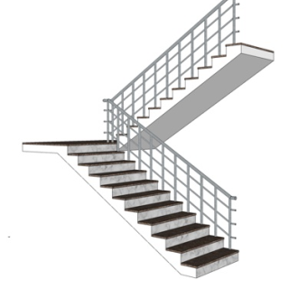现代楼梯su模型