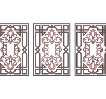 简欧雕花su模型